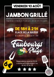 Image illustrant Apro Urbain de Faubourg Plage : jambon grill