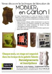 Image illustrant Stage de fabrication de mobilier en carton