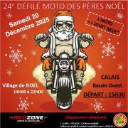 Pères Noël à moto